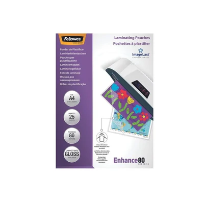 Image of Fellowes A4 Enhance Laminating Pouches 160 Micron (25 Pack)