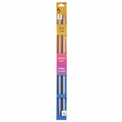 Image of Pony Single Ended Classic Knitting Pins, Multi Colour, 7mm