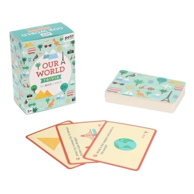 Image of Petit Collage PTC628 Our World Trivia Cards, Multicoloured, One Size