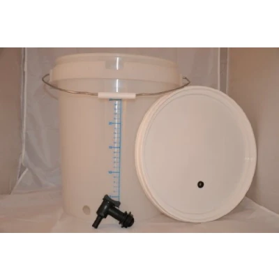 Image of 25 Litre Fermenting Bucket For Home Brew Beer / Wine Cider Making, with Tap, Lid, Handle &amp; Scale