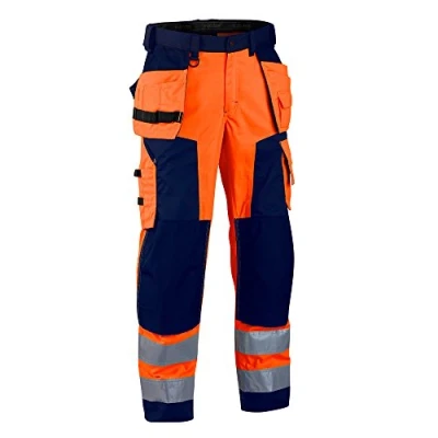 Image of Blakläder 156725175389D96 Size D96 Cl.2 &quot;Winter&quot; Softshell Trousers Orange/Navy Blue