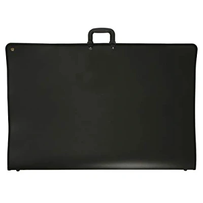 Image of Create Economy A2 Art Portfolio Case Artist Storage Bag Multifunctional Weather Resistant Portable Carrying w/Handles for Paintings, Presentations, Sketches Black (24.4&quot; x 17.7&quot; 1.7&quot;)