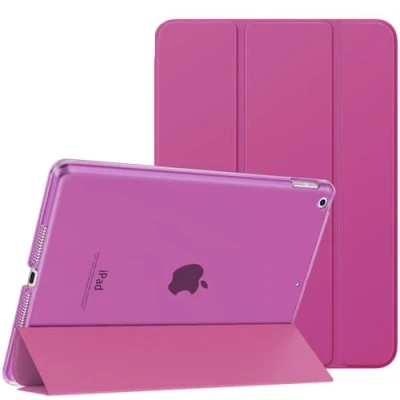 Image of MoKo Case for iPad 10.2 9th Generation 2021/ 8th 2020/ 7th 2019, Slim Stand Hard Back Shell Smart Cover inch, Auto Wake/Sleep, Raspberry