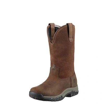 Image of ARIAT Women&#039;s Terrain Pull on Waterproof Boot Western, Distressed Brown, 6.5 UK