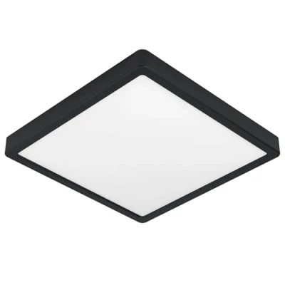 Image of Eglo Connect.z Smart Home LED Ceiling Light Panel Fueva Z, 11 inches, Zigbee Bathroom Lighting, app and Voice Control, White tunable Lights (Warm Cool White), Black, IP44