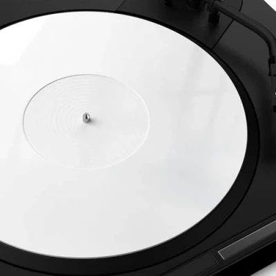 Image of Turntable Mat Record Platter Slipmat: Acrylic Player Vinyl Slipmat for Turntables Antistatic Tighter &amp; Defined Bass, White