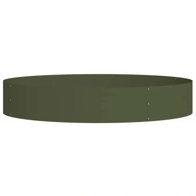 Image of vidaXL Olive green Planter Metal Large Durable