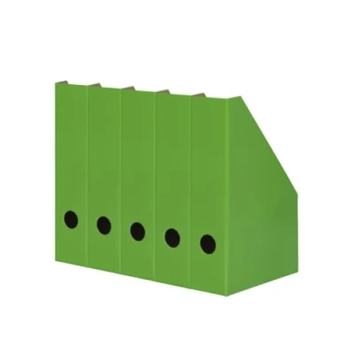 Image of LANDRE Magazine File A4 Sturdy Cardboard 7cm Wide Green Pack of 5