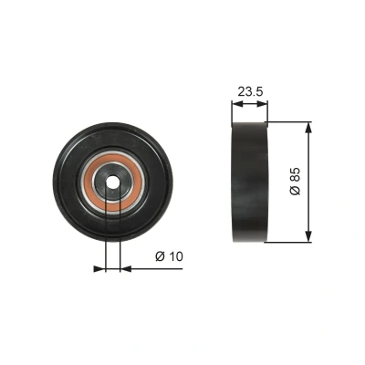 Image of 1753077E00 Idler Pulley GATES T36274 PowerGrip SUZUKI: GRAND VITARA 2 SUV, 1 Cabriolet