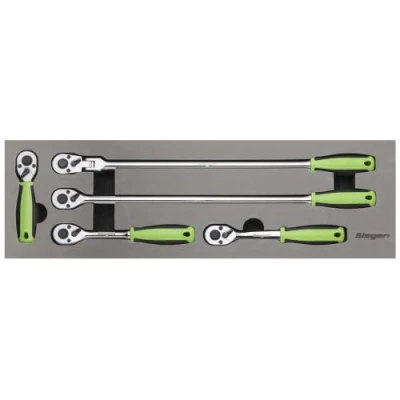 Image of Siegen Ratchet Wrench Set 5pc 3/8&quot;Sq Drive Flip Reverse