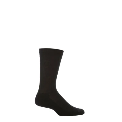 Image of 1 Pair Black Cushioned Sole Wool Softop Socks Men&#039;s 6 11 Mens HJ Hall