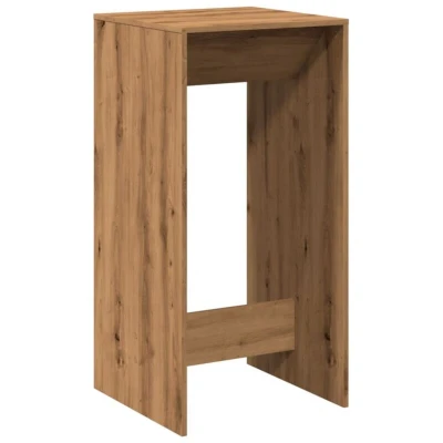 Image of vidaXL Bar Table Rectangular Pub Bistro Tall Kitchen Dining Room Height 51 x 50 103.5 cm, Artisan Oak, Engineered Wood