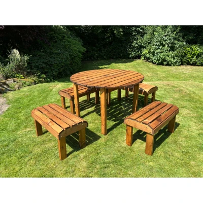 Image of Charles Taylor Knights Four Seater Round Table Set W2300 D2300 H800 Weight 54kg