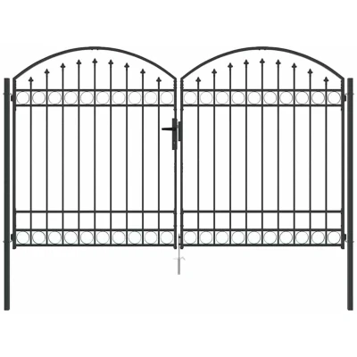 Image of vidaXL Fence gate Other Grey 300 x 175 cm Steel
