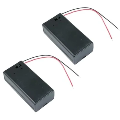 Image of PP3 Enclosed 9V Battery Holder with Switch Hobby DIY Electronics (Pack of 2)