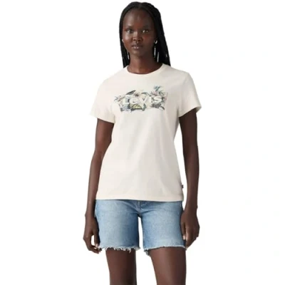 Image of Levi&#039;s THE Perfect Print Tshirt, Women&#039;s, Size: Small, Egret