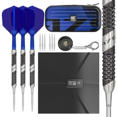 Image of TARGET Darts 975 Ultra Marine 01 26G 97.5% Tungsten Swiss Point Steel Tip Set with K Flex