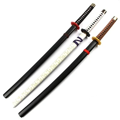 Image of KOGUMA Katana Inuyasha Tasaka Wooden Sword Cosplay Prop Replica 100cm (Black/Red)