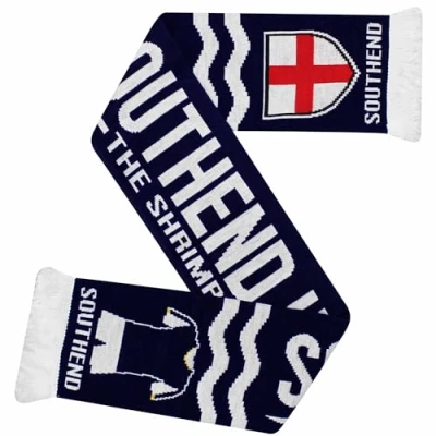 Image of GIFTS 4 ALL New Southend Utd Football Fans Match Day Scarf, Shrimpers Souvenir Scarf