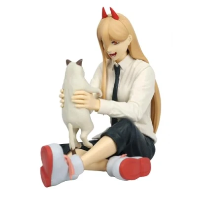 Image of CHAINSAW MAN Power &amp; Nyako Figurine Break Time 9cm