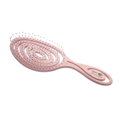 Image of Head Jog 08 Paddle Brush Flexible Soft Pin Bristles, Detangling Wet Or Dry Hair. Gentle Brushing Hairbrush. Detangle Brushes For Straight, Curly &amp; Wavy Hair Types. (Orchid)