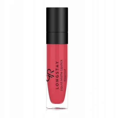 Image of Golden Rose Creamy LONGSTAY Liquid MATTE Lipstick with Vitamin E and Avocado Oil KISSPROOF Moisturizer FULL COVERAGE 5.5ml Pink 32