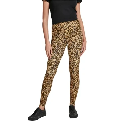 Image of Urban Classics Women&#039;s Ladies Pattern Leggings, Multicolor (Leo 01720), XL
