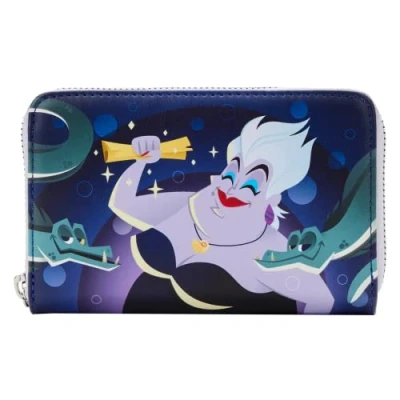 Image of Loungefly Disney The Little Mermaid Ursula Lair Zip Wallet, Multicolored, Standard, Zippered Wallet