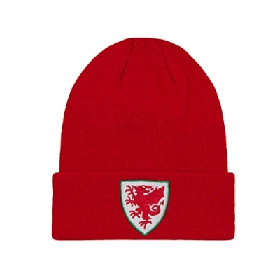 Image of FA Wales Official Football Gift Knitted Bronx Beanie Hat Red
