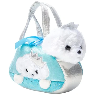 Image of Aurora, 60847, Fancy Pal, Peek a Boo Princess Puppy, 8In, Soft Toy, White and Blue