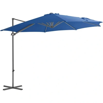 Image of vidaXL Cantilever Garden Parasol with Steel Pole Azure Blue 300 cm