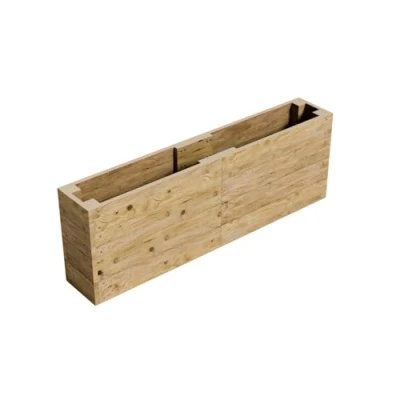 Image of Gro Garden Products Wooden Raised Bed 30cm L x 180cm W 60cm H Large Planters for Vegetables, Herbs, or Flowers Trough Planter Box with FSC Tanalised Timber