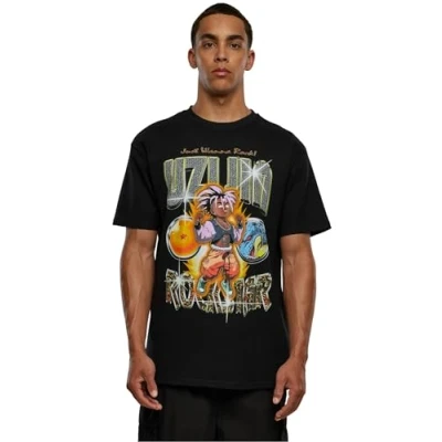 Image of Upscale by Mister Tee Uzijin Heavy Print Tshirt, Men&#039;s, Size: 3XL, Black