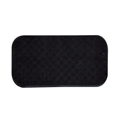 Image of MSV Premium Shower Mat Anti Bacterial Non Slip with Suction Cups Black Rose Scent Approx. 36 x 76 cm Washable at 60 C