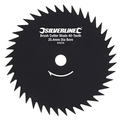 Image of Silverline Brush Cutter Blade 40 Tooth 254mm / 10&quot; Dia 25.4mm 1&quot; Bore