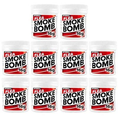 Image of Professional Strength 16g Flea Smoke Bomb Fogger Fumigator Kills Fleas (10)