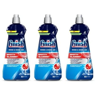 Image of Finish Rinse Aid Shine and Protect Regular Pack of 3 400ml Each