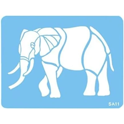 Image of PME SA11 JEM Elephant Stencil, Blue