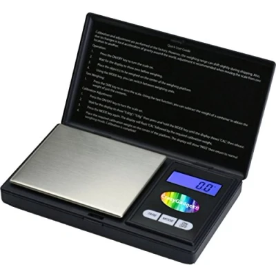 Image of CrazyGadget® Digital Electronic Pocket Mini Weighing Precision Scale 500 x 0.1g (6 Units:g,oz,gn,ct,ozt,DWT) Black (for Jewellery Gold etc.)