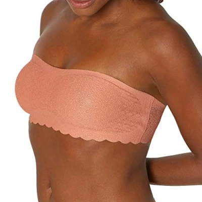 Image of Sloggi Women&#039;s Zero Feel Lace Bandeau Top, Beige (Indian Summer 6802), 28A (Size: Small)