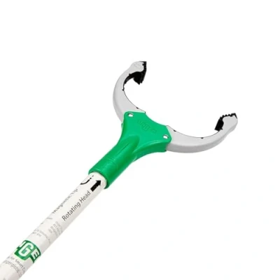 Image of UNGER NT090 NiftyNabber Trigger Grip Litter Picker Trash Rubbish Grabber 90cm Multi Purpose Reacher Stick Magnetic Claw with Rubber Grip, Green