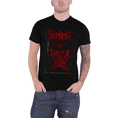 Image of Slipknot T Shirt Dead Effect Band Logo Gray Chapter Official Mens Black L