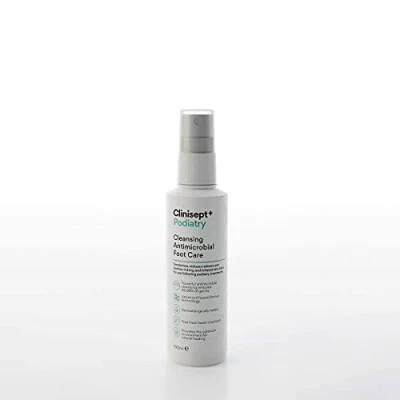 Image of Clinisept+ Podiatry Antimicrobial Foot Care Spray Skin, Body &amp; Hard Surface Hygiene Cleanser Alcohol Free Gentle Formula 100ml