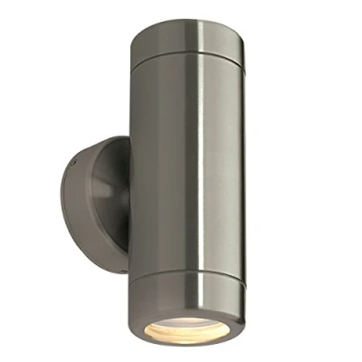 Image of Odyssey Stainless Steel Exterior Interior Up/Down GU10 Wall Light Spotlight Downlight Uplight IP65