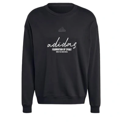Image of adidas Men&#039;s BRAND LOVE FRENCH TERRY SWEATSHIRT, black, S