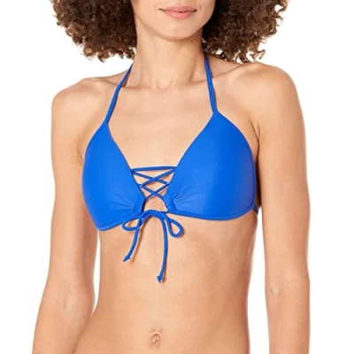 Image of Body Glove Women&#039;s Smoothies Baby Love Solid Molded Cup Push Up Triangle Bikini Top Swimsuit, Nightlife, Small