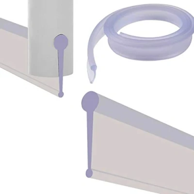 Image of ECOSPA Replacement Rubber Seal for Folding Bath Shower Screen Enclosures Clear 3 Metre (3 metres, Clear)