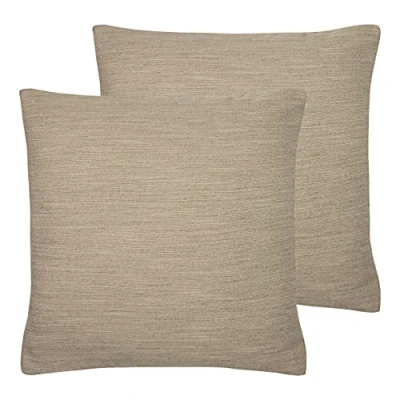 Image of Evans Lichfield Dalton Cushions (Twin Pack) Beige Size 43 cm x