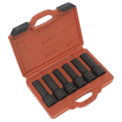 Image of Sealey Impact 12 Point &amp; TRX Star* Female Deep Socket Set 6pc 3/4&quot;Sq Drive
