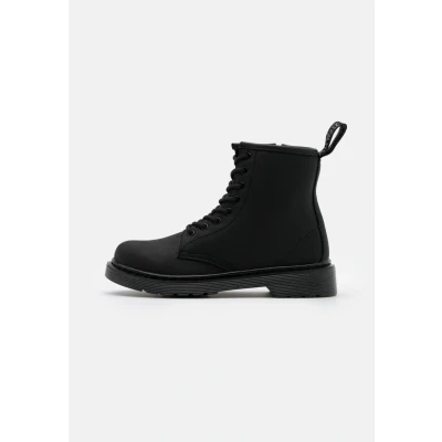 Image of Dr. Martens 1460 Serena MONO Republic WP Laceup ankle boots for kids, Size: 11K, Black Leather